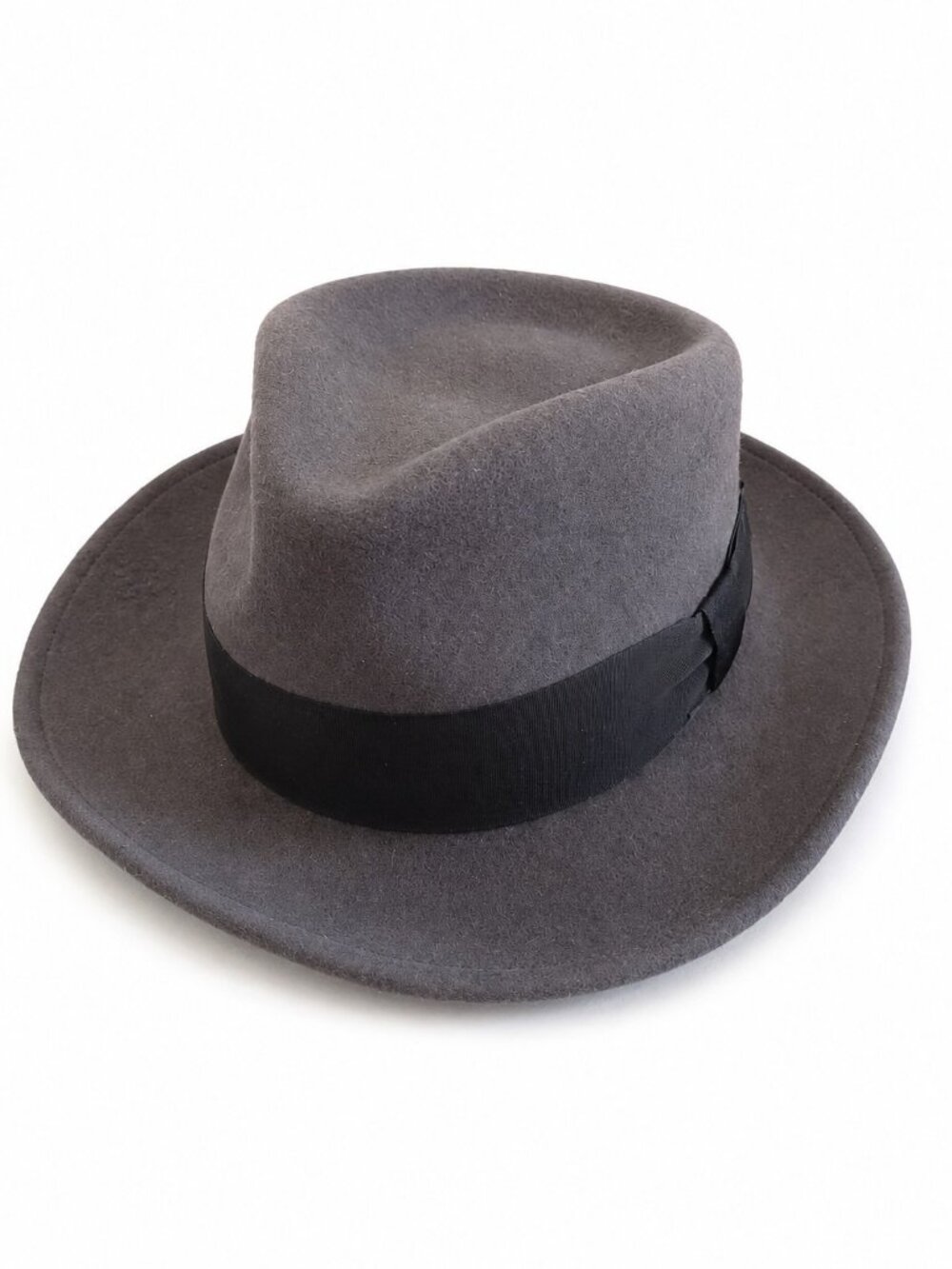 Vintage Golden Gate Hat Co Chicago Grey 100% Wool Packable Fedora  Size M Medium